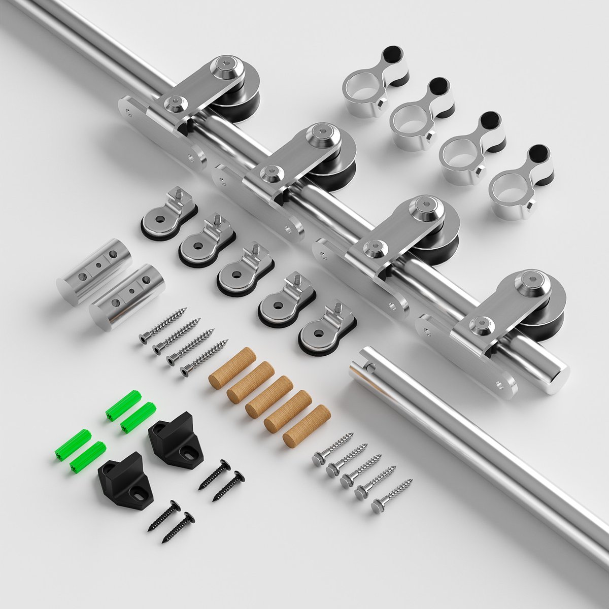 boxichen1's tweet image. When your double wood doors need a track that’s as tough as they look. 🔩

6FT sliding barn door hardware kit – stainless steel top mount, 220 lbs capacity, and it glides so quietly you’ll check if it’s moving.

[ccjh.shop/products/6ft-s…]
#barndoor #hardware #diy