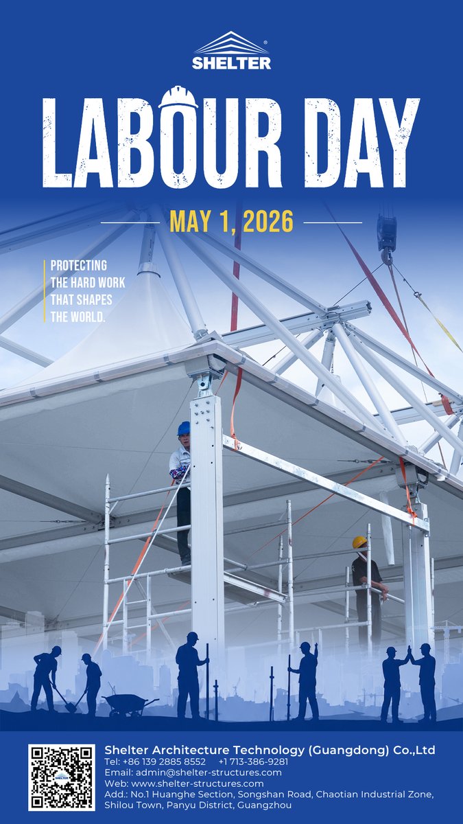 Build_Shelter's tweet photo. Labor Day is here! We honor hardworking people. Shelter Structures tents set up fast, resist wind and rain, and provide durable, flexible shelter for construction sites, events, and outdoor work.
#ClearSpanTent
Content: https://t.co/SI4zXpQUtb
Email: admin@shelter-structures.com https://t.co/SZ84J11wWI