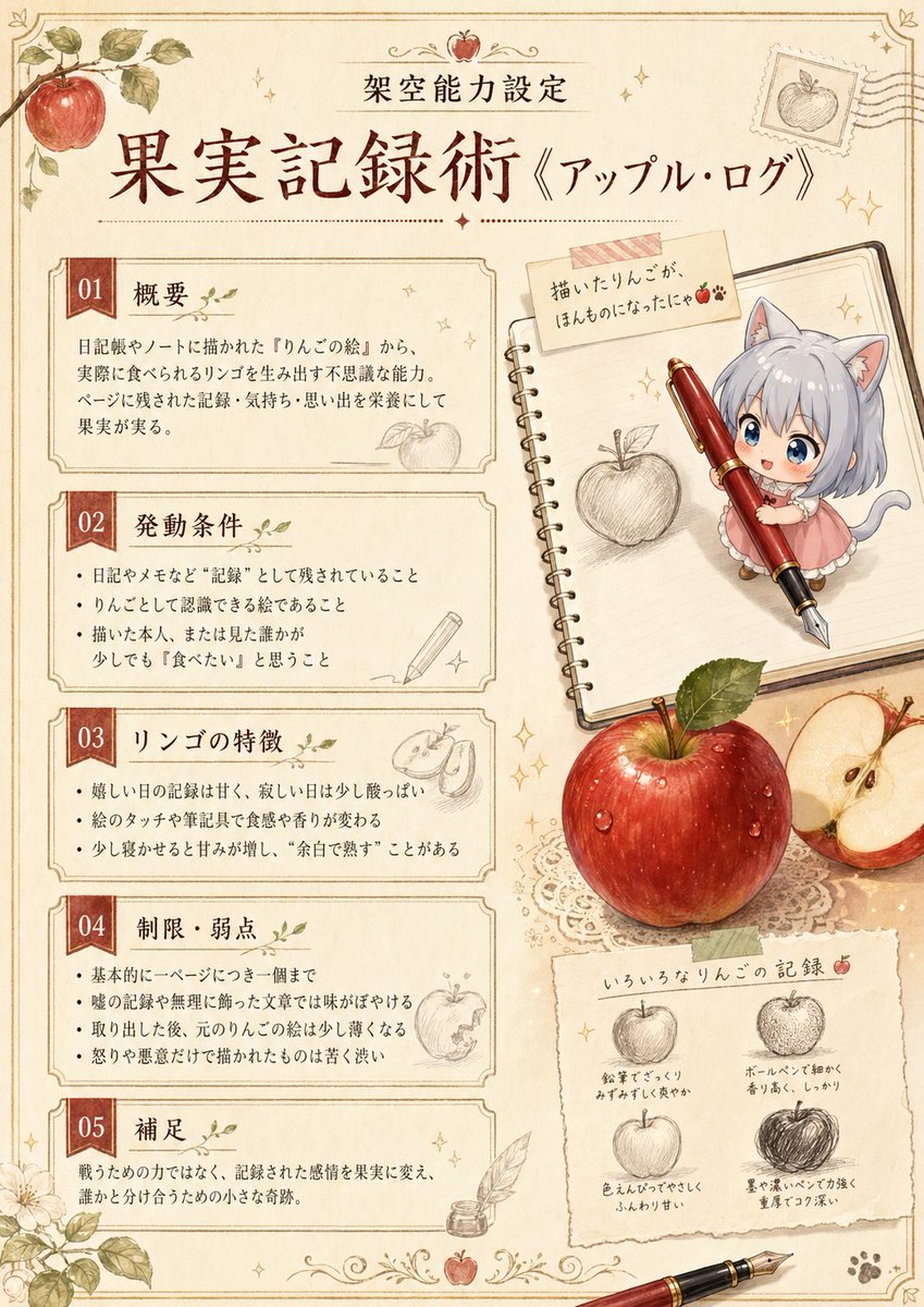 ototamaworld 「描いたりんごが本物になるなら、 毎日りんご屋さんでき