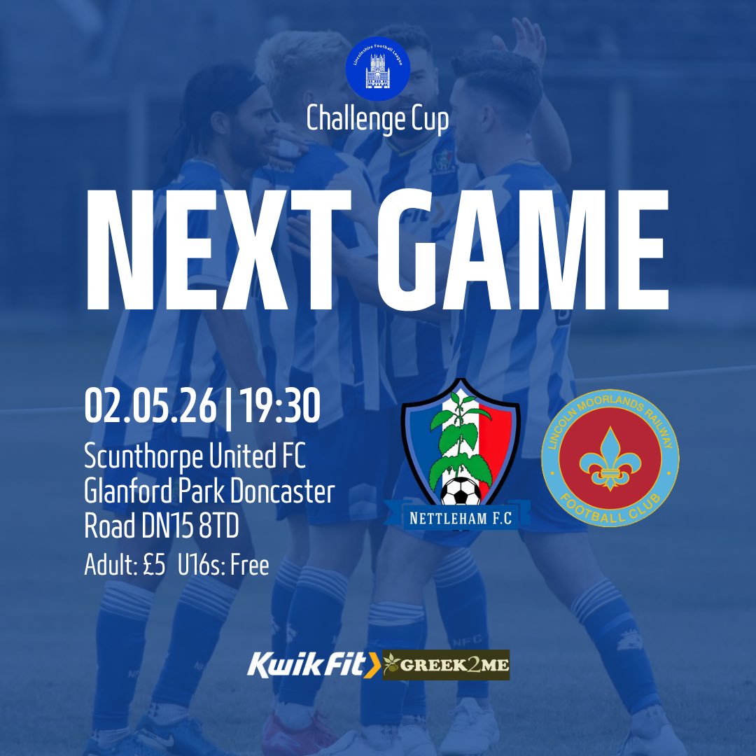 🏆 It’s the Challenge Cup Final 🏆

Come and support our first team this weekend as they head to Scunthorpe for the final of the Challenge Cup!

A big thank you to Greek2Me who have kindly sponsored our final game of the 25/26 season - Thank you for your continued support!
