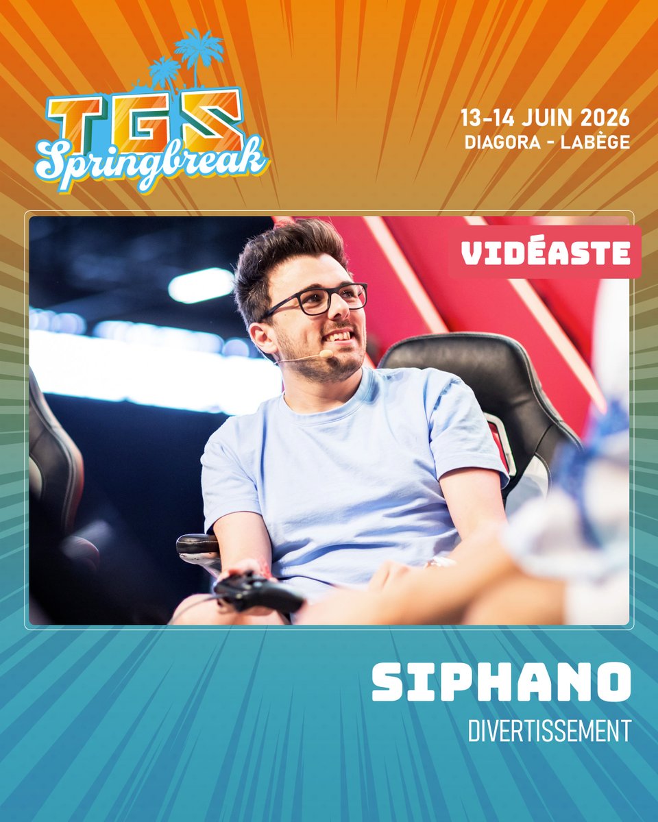 TGSevenements's tweet image. 🎮 Siphano arrive au TGS Springbreak !

Créateur incontournable du gaming, @Siphano explore depuis +15 ans des licences cultes comme Minecraft et Zelda sur YouTube, Twitch et TikTok.
Avec +2M d’abonnés, il partage aventures, analyses et bonne humeur 🔥

#TGS #Springbreak #Siphano