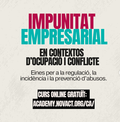 SUDScat's tweet photo. 📚Curs gratuït amb eines legals i sobre polítiques públiques que ens permeten entendre la impunitat corporativa. 
👉https://t.co/OOwUhZeplc 
Amb expertes de @observatori_odg i el Centre de Recursos en Drets Humans de @barcelona_cat i  acadèmiques especialitzades.@ObservatoriDHE https://t.co/9YO6DTl9ck