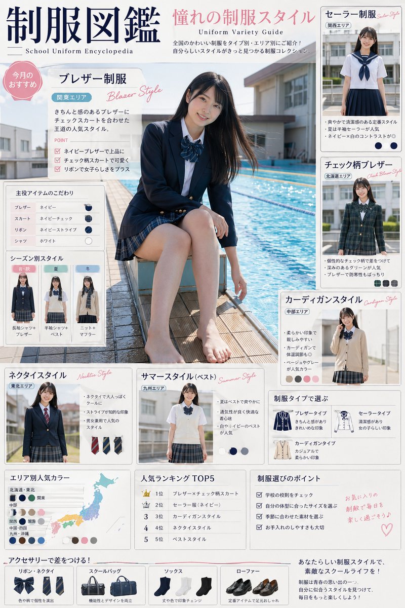 yamayamajobrock's tweet image. 「色んな学校の制服」を紹介してみたよ！

  後半はお友達にモデルしてもらった🏫

#jk #女子高生 #制服 #AI美女 #AIart️️️️️