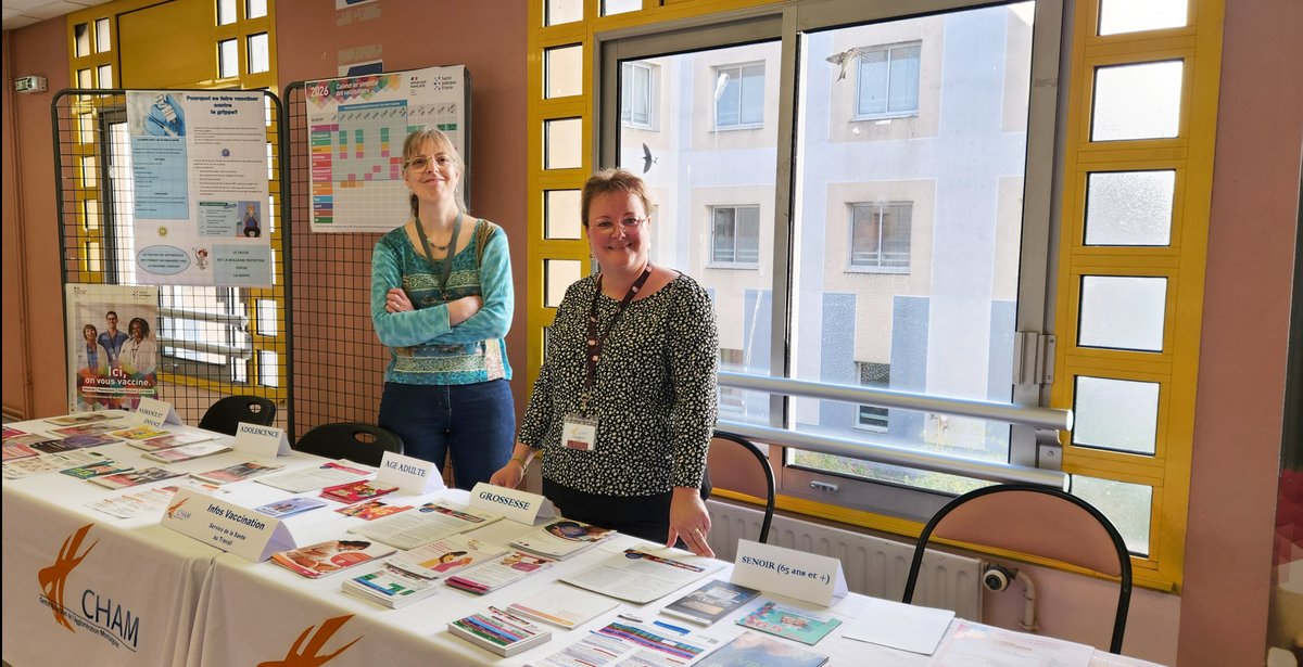 cham45200's tweet photo. 💉À l’occasion de la semaine européenne de la vaccination, le service de la Santé au Travail du CHAM organise aujourd'hui, jeudi 30 avril 2026, une journée d’information dédiée à la vaccination.
🕙 Le stand est ouvert jusqu'à 16h https://t.co/pyuYfRI3IH
