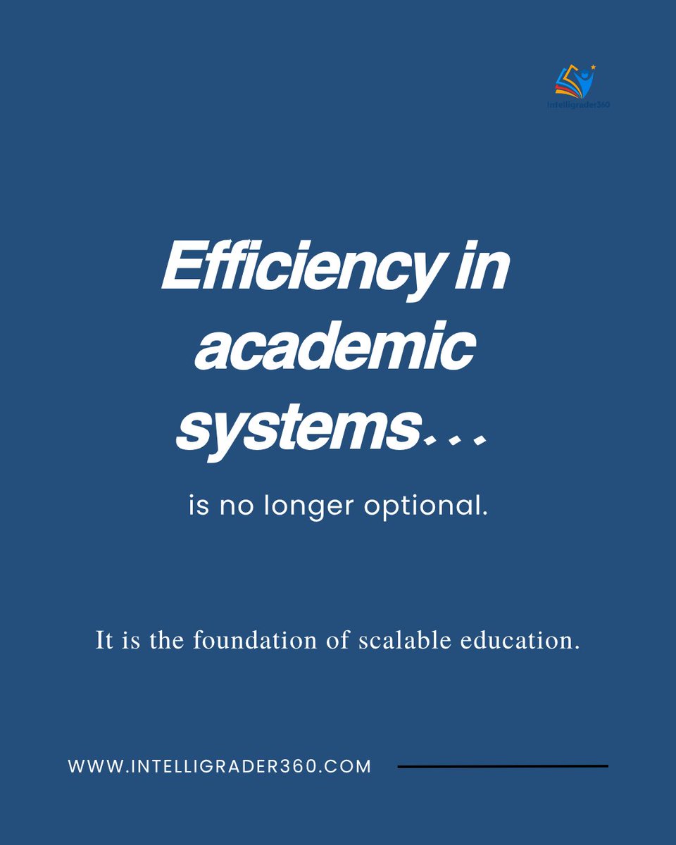 IntelliGrade360's tweet photo. Efficiency is no longer an advantage.

It's a baseline requirement for modern education systems.

Visit https://t.co/b5wpNX7vDy for more information. https://t.co/239er4nhS4