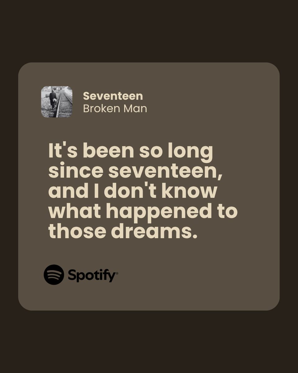 JohnnyBLmnTree's tweet photo. A line from Seventeen for anyone who’s ever looked back and kept moving forward anyway.

Listen to Seventeen on all digital streaming platforms, and tell me what it means to you. https://t.co/O3DSupCppY