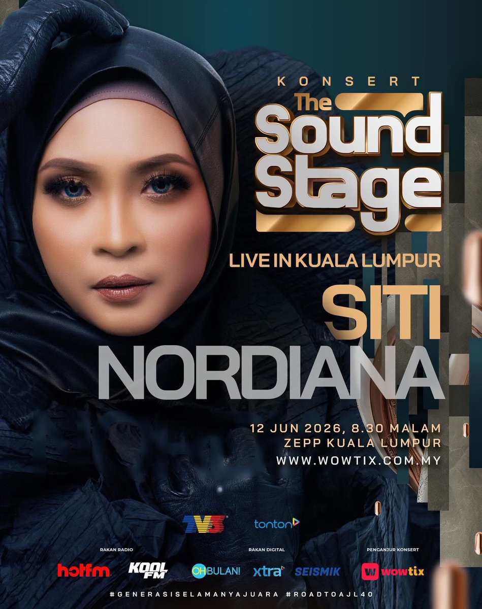 The Sound Stage Live in Kuala Lumpur 🎤✨

A night where music, lights, and energy collide.
Can’t wait to be part of the experience 🔥🎶

🎟️ Get your tickets here: wowtix.com.my