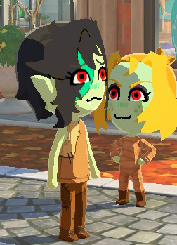 lynxhijinx's tweet photo. i wanted to show off the Mel i made in Tomodachi Life bc she is so cute and brings me so much joy (and with some appearances from Mercury too bc i think they also turned out cute) 

#thegaslightdistrict #gaslightdistrict https://t.co/kDUDfq7ar7