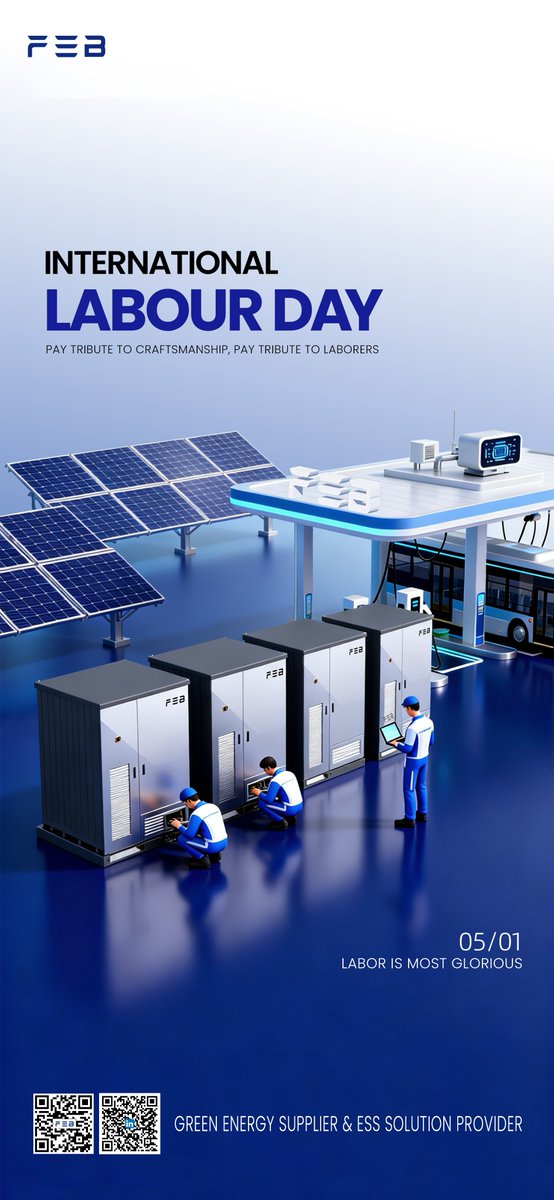 FEB_ESS's tweet image. 🔧 Celebrating the people behind every reliable system.
Happy Labor Day from Far East Battery!
#LaborDay #EnergyStorage #CleanEnergy #FarEastBattery