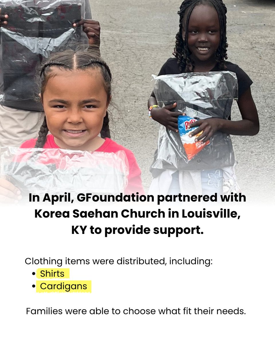 gfoundationus's tweet image. A shirt can mean more than clothing.

We distributed clothing items to refugee families in Louisville, KY through a local church partnership.

Practical support. Real dignity. Real impact.

#RefugeeSupport #Louisville