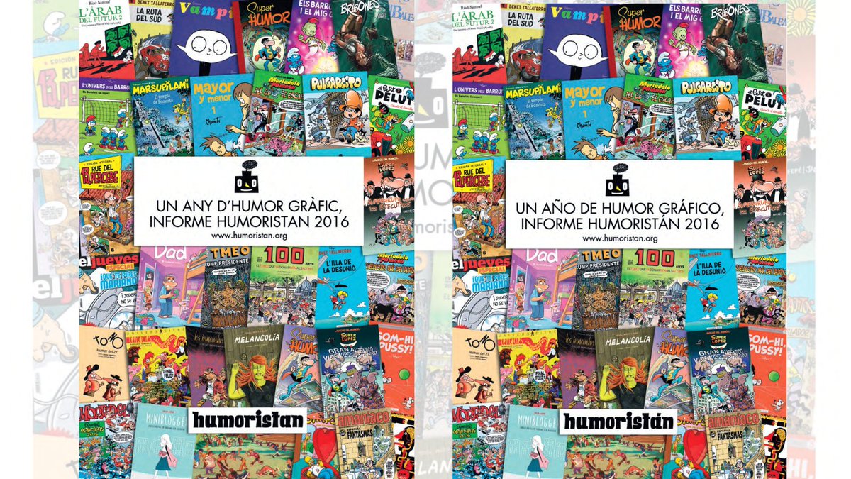 HumoristanOrg's tweet photo. Si tens nostàlgia del 2016… reviu aquell any a través de l'humor gràfic amb «Un any d'humor gràfic, Informe Humoristan 2016», que trobaràs a la nostra secció de Descàrregues 💥 
🔍https://t.co/mMSeSCkqfb https://t.co/Sj6s4FMBUp