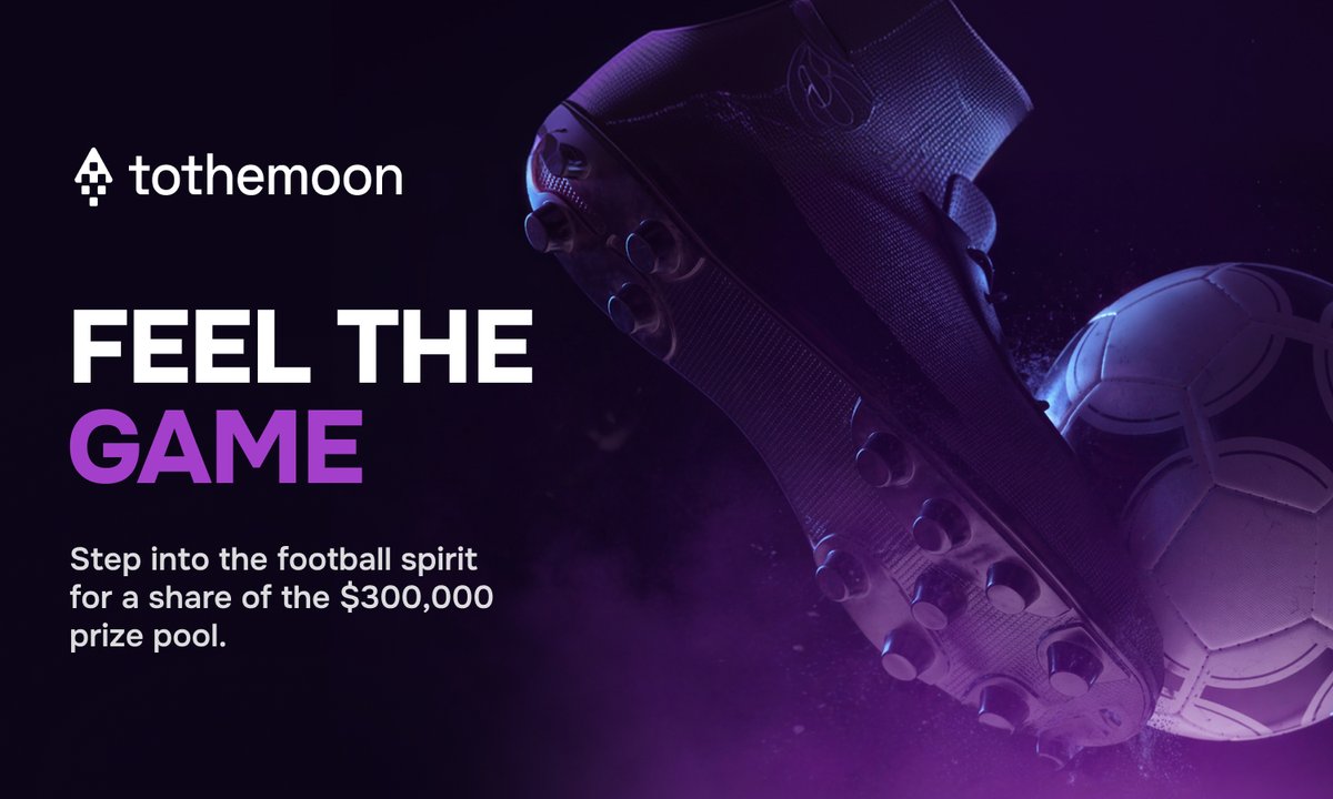 2themoon_global's tweet image. Football Championship Trading Competition on #Tothemoon!

🏅 $300,000 prize pool
 ⚽ Exclusive football merchandise 
🎟️ Grand prize: match tickets for you and your friends for the upcoming football matches

Ready to play?👉 go.tothemoon.com/football-compe…