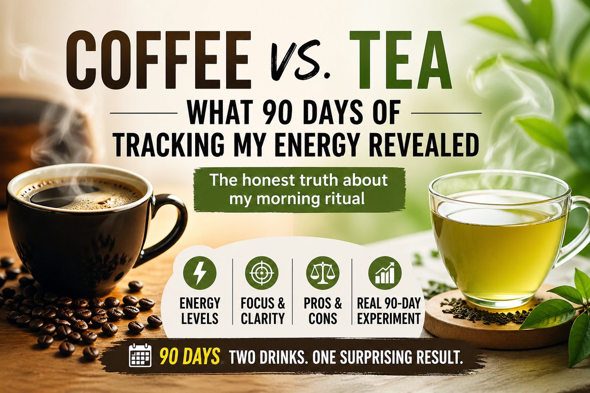 happyli94028470's tweet image. Is your morning coffee actually failing you? ☕📉
I tracked my energy for 90 days (Coffee vs. Tea) and the results were surprising! From 'Nitrous Boost' to 'Flow State'—here is the truth. 🧪🔥
Check the data: 👇
medium.com/@rakeshrkp708/…
#Biohacking #Coffee #Energy #Wellness