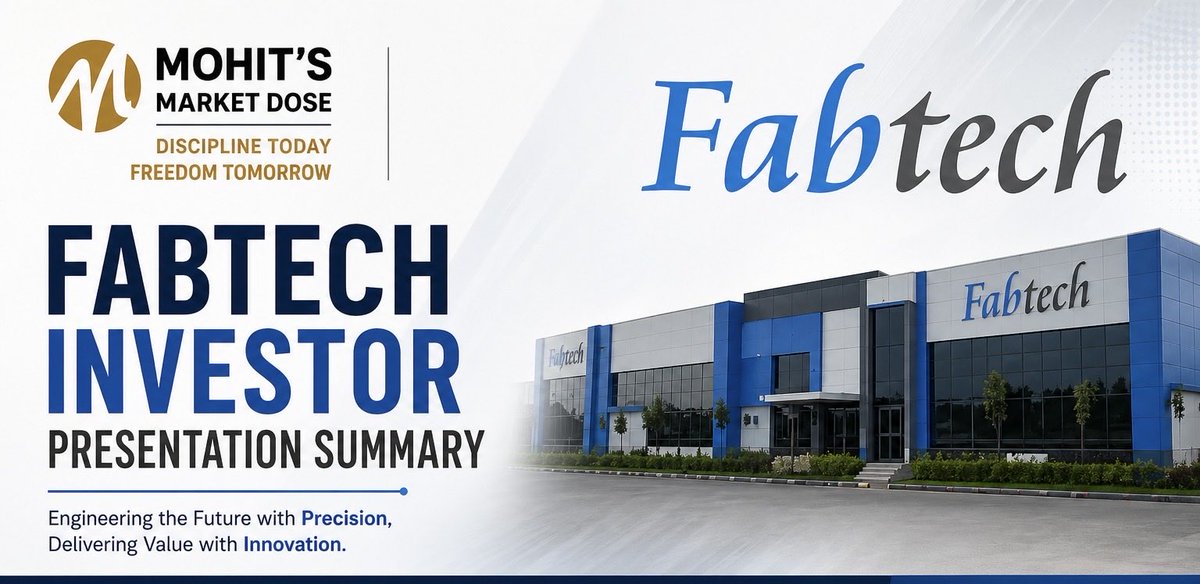 MohitKhatriJSM's tweet photo. #FABTECH
🚀 Fabtech Technologies – A Hidden Global EPC Player in Pharma Infra?
From ₹900Cr+ order book to strong global execution… this one deserves attention 👀
Let’s break it down 👇
⸻
1️⃣ What does Fabtech do?
Fabtech Technologies builds turnkey pharma, biotech & healthcare facilities 🌍
They handle everything:
⚙️ Process systems
🌬️ Cleanroom (Air)
💧 Water systems
➡️ One-stop solution = big competitive advantage
⸻
2️⃣ Why Turnkey Model is Powerful 🧠
Instead of multiple vendors, Fabtech offers:
✅ Single accountability
✅ Faster execution
✅ Better compliance (USFDA, EU-GMP, WHO)
➡️ Reduces delays + improves margins
⸻
3️⃣ Massive Order Book 📦
₹900+ Cr order book (Mar 2026)
➡️ Strong revenue visibility
➡️ Multi-year execution pipeline
➡️ Growth visibility already locked in
⸻
4️⃣ Global Business, Not India Story 🌍
78% revenue comes from:
🇦🇪 UAE
🇸🇦 Saudi Arabia
🌍 Africa & other regions
📈 Kenya revenue grew 236% YoY
➡️ Fabtech is riding global pharma infra demand
⸻
5️⃣ Financial Growth Snapshot 📊
FY26 numbers:
💰 Revenue: ₹431 Cr (+28%)
⚙️ EBITDA: ₹55.5 Cr (+18%)
💵 PAT: ₹38 Cr (+17%)
➡️ Consistent + healthy growth, not hype-driven
⸻
6️⃣ Balance Sheet Improvement 🔥
💵 Cash: ₹208 Cr (vs ₹35 Cr last year 😳)
📉 Debt reduced to ₹42 Cr
➡️ Huge improvement in financial strength
⸻
7️⃣ Execution Strength Matters 🛠️
Despite:
🚢 Logistics issues
📦 Freight cost spikes
🌍 Global disruptions
➡️ Fabtech delivered steady performance
That’s a BIG positive in EPC-type businesses
⸻
8️⃣ Strategic Expansion 🚀
Fabtech is entering high-growth areas:
💉 Vaccines
🐄 Animal Health
🏗️ Advanced pharma infra
📍 Projects in Saudi & Africa
➡️ Moving towards high-value segments
⸻
9️⃣ Key Project Wins 💼
✔️ West Africa OSD facility (~₹63 Cr)
✔️ Saudi vaccine project (~₹65 Cr)
✔️ North Africa EU-GMP facility
➡️ Strengthening global presence
⸻
🔟 Business Model Advantage 🧩
Fabtech runs an asset-light, integrated model
➡️ In-house manufacturing
➡️ Less dependency on vendors
➡️ Faster delivery
➡️ Better scalability
⸻
1️⃣1️⃣ Future Growth Drivers 📈
Growth will be driven by:
🔹 Strong order pipeline
🔹 Geographic expansion
🔹 Focus on complex projects
➡️ Long runway visible
⸻
1️⃣2️⃣ Risks ⚠️
• Global exposure (currency + geopolitics)
• Execution delays (EPC nature)
• Working capital cycles
➡️ Keep these in mind
⸻
1️⃣3️⃣ Final Take 🧠
Fabtech is not just another EPC company…
It’s building a global pharma infrastructure play 🌍
With:
✔️ Strong order book
✔️ Improving balance sheet
✔️ Global expansion
➡️ This could be an under-the-radar compounder 👀
⸻
#Fabtech #Stocks #Smallcap #Investing #StockMarketIndia #Multibagger #Pharma #EPC