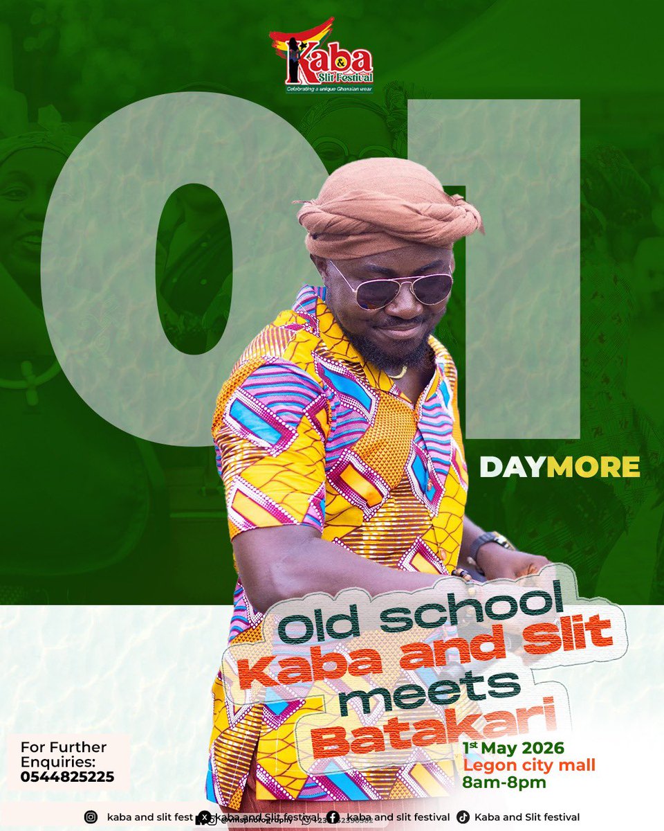 Slit_kaba_fest's tweet photo. Mine ooh mine 💃🏾💃🏾💃🏾💃🏾

It’s tomorrowwwwwww guys! It’s tomorrow 🎉 

Location: Legon City mall
Time: 8am to 8pm

We can’t wait to see you all

#kabaandslitfestival #kabaandslitfestival2026 https://t.co/aUmXUaMccQ