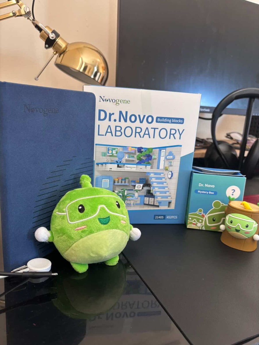Novogene_Europe's tweet image. 🧬 Always great to see our freebies in action!

Thanks to Emma Moore for sharing this 📸

🔬 Mini lab setup
🧸 Dr. Novo plushie
🧫 Microbial genomics

We’re proud to support early-career researchers and the future of science 🚀

#STEM #Genomics #PhDLife #ScienceCommunity
