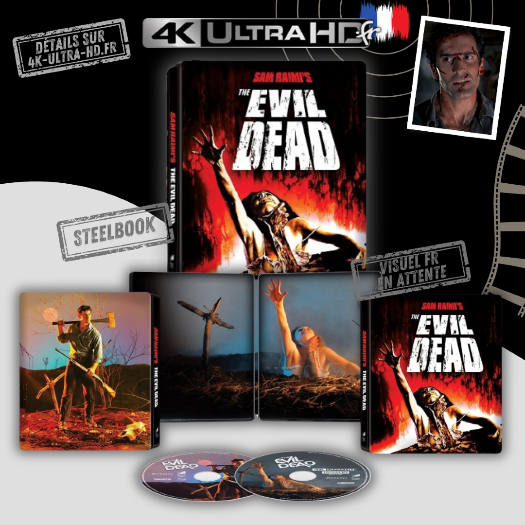 4KultrahdFR's tweet image. 🔔 Activez votre alerte maintenant ! – « 𝗘𝗩𝗜𝗟 𝗗𝗘𝗔𝗗 » 4K 🇫🇷 

📀 Steelbook ➡️ 4k-ultra-hd.fr/film/evil-dead…

💿 Édition #steelbook 45ème Anniversaire
📆 Sortie prévue : 08 Juillet 2026 (à confirmer)

#BluRay4K #4KUltraHD #4KultrahdFR