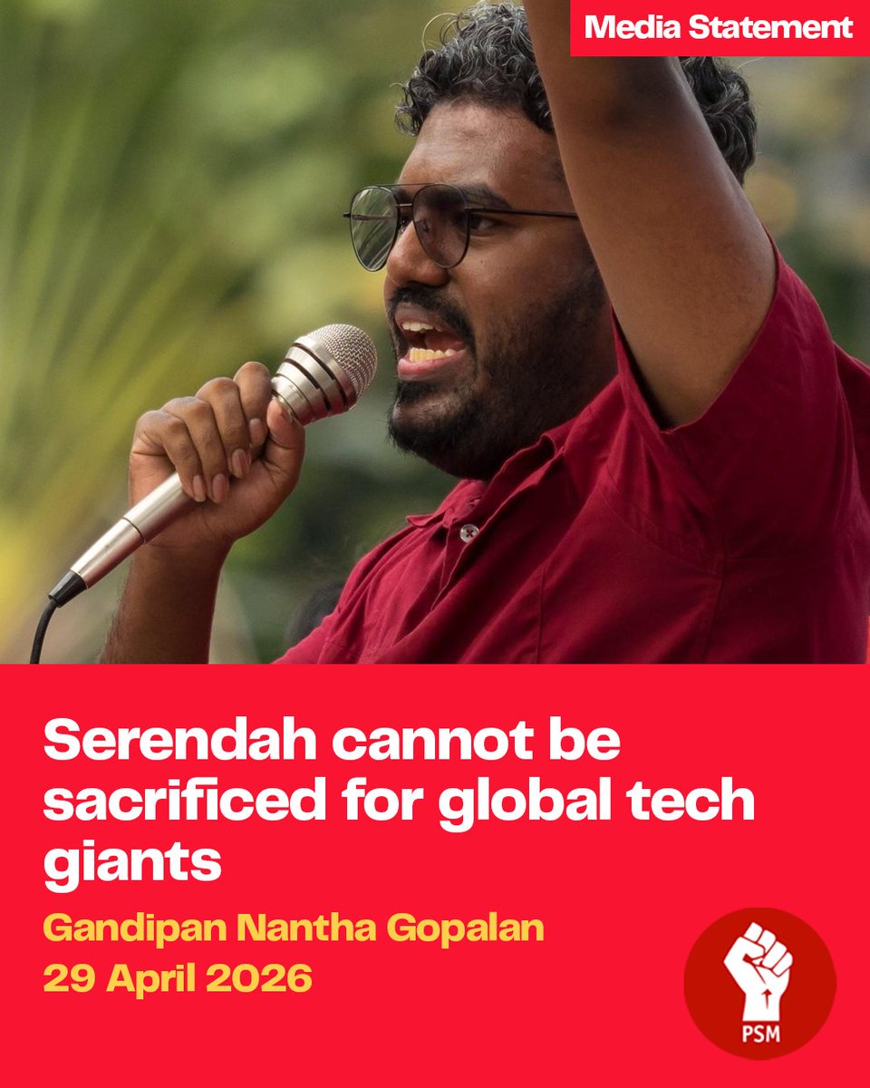 SERENDAH CANNOT BE SACRIFICED FOR GLOBAL TECH GIANTS

Media statement | 29 April 2026

The announcement of a hyperscale data centre in Bandar Serendah is being framed as technological progress, but places Malaysia’s land, water, and energy in service of global tech corporations.