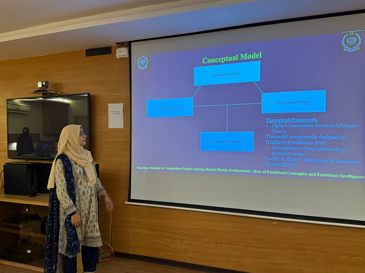 fuislamabad's tweet photo. FUSST successfully conducted GERCs for MS Clinical Psychology Batch Spring 2025, showcasing innovative student research focused on mental health and contemporary social challenges.

#FoundationUniversity #FUSST #ClinicalPsychology #ResearchExcellence  #SDG3 #SDG4 #SDG5 #SDG8 https://t.co/2R9eByUE6M
