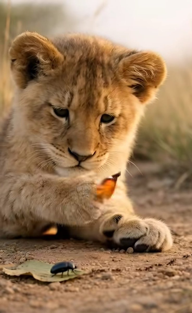 msteckchandani's tweet image. @Ishcomic
A young lion cub isn't playing
It's learning By watching ants, beetles, and butterflies
move, cubs develop focus, patience, and coordination long before they ever hunt.
Wildlife isn't always loud or dramatic Sometimes, growth happens in silence.
#wildlife behavior