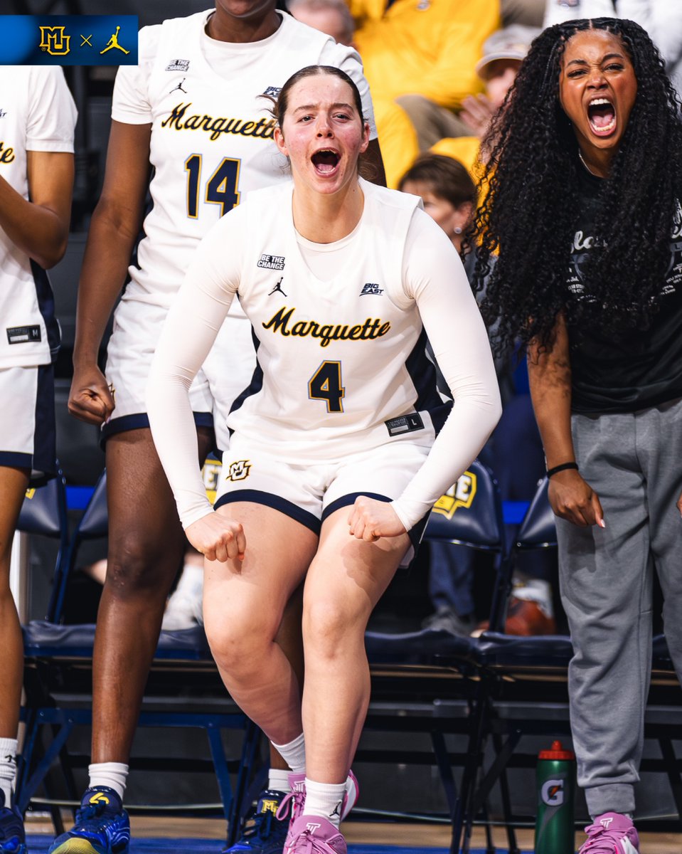 MarquetteWBB's tweet photo. • 𝙏𝙊𝙐𝙂𝙃𝙉𝙀𝙎𝙎 (noun): The willingness to endure discomfort, respond to challenges, and compete without backing down.
#WeAreMarquette | #playwithHEART https://t.co/D4Gt1A20rm