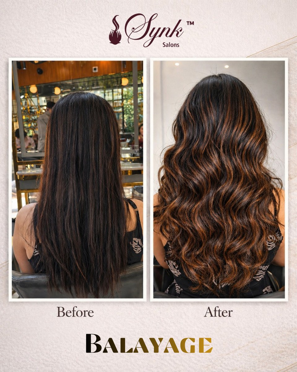 SynkSalon's tweet image. From basic to breathtaking ✨
This balayage glow hits different 🤎
Ready for your glow-up? Book your appointment now!

#BalayageHair #HairTransformation #HairGoals #LuxuryHair #SalonResults #HairMakeover #SynkSalon