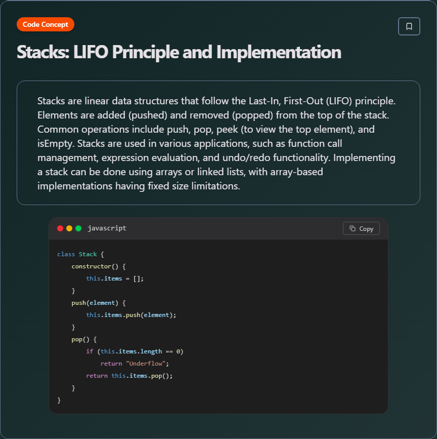 techielearnapp's tweet image. ✨ Stacks: LIFO Principle and Implementation (Data Structures And Algorithms)

#Algorithms #DataStructures #CodingInterview #ProblemSolving #100DaysOfCode #DevLife