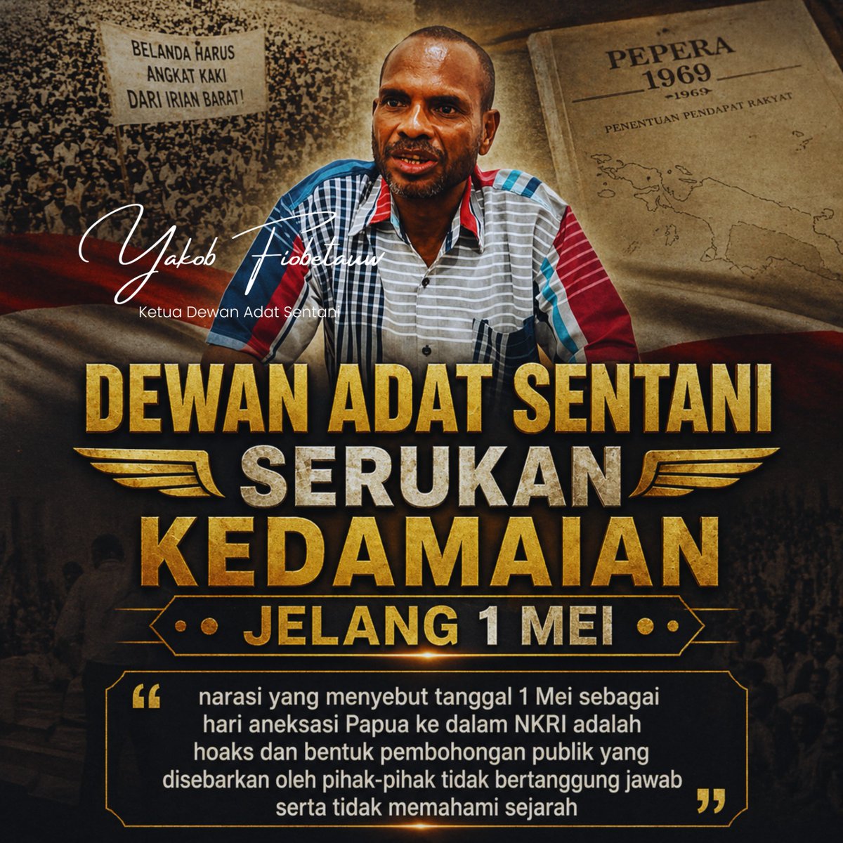 suarakeadilan88's tweet image. JANGAN SAMPAI GENERASI MUDA LUPA SEJARAH! 🇮🇩

1 Mei bukan sekadar peringatan… tapi pengingat bahwa perjalanan bangsa ini dibangun lewat proses panjang, pengorbanan, dan persatuan 💯

Integrasi Papua ke dalam NKRI sudah FINAL

#PapuaIndonesia
#PapuaDamai
#IntegrasiPapua
#1mei1963