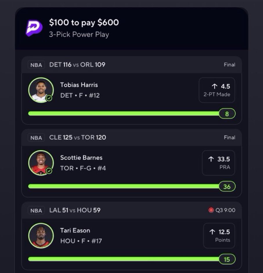 loudy535's tweet image. Banggg Cash 6x❤️✅✅✅✅

What a day 🫡

Get all my plays here ➡️ Link to picks on my Bio

#PrizePicks #GamblingX #NFL
#WCBB ⛹️ | #NBA 🏀 | #CBB 🔥 
#Prizepicks 🔐 | #PROPS | #POTD 📋
#GIVEAWAY 👋 | #NHL 🏒 | #Picks
#CSGO 🔫| #WAKEANDCASH 💵
#WNBA 🏀 | #Summerleague