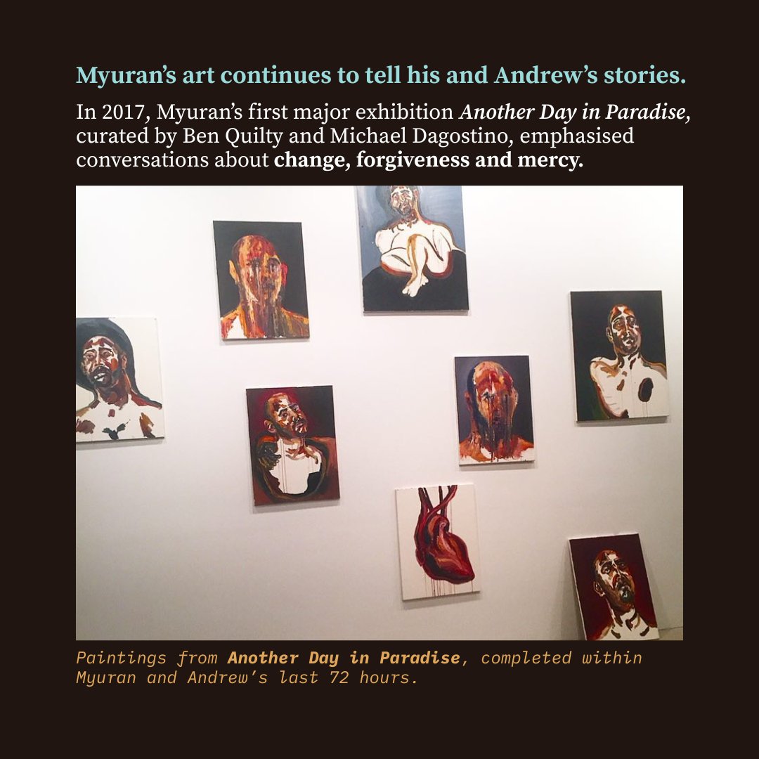 cpjp_org_au's tweet photo. 11 years on, Andrew Chan and Myuran Sukumaran's legacy lives on through art, advocacy, and the ongoing fight to end the death penalty in all circumstances for all people. #AndrewChan #MyuranSukumaran #EndingTheDeathPenalty https://t.co/OzT8eyI1Ga