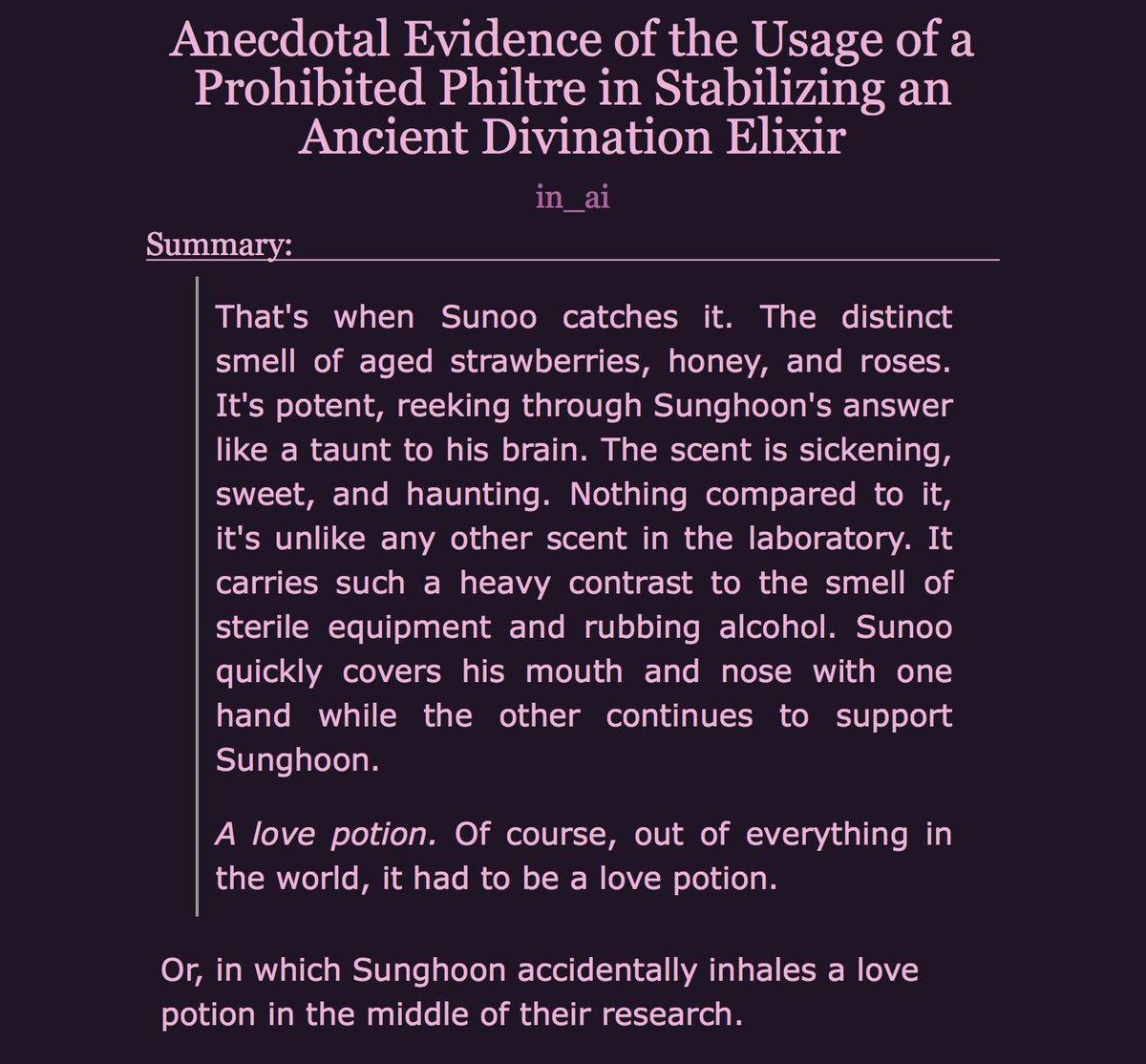 nooberrii's tweet image. tonight’s #literature 

archiveofourown.org/works/83910921