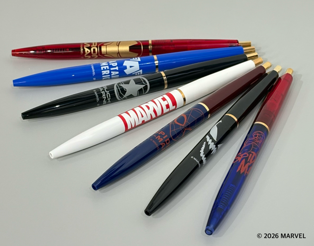 MARVEL_popup's tweet image. 📣新商品のお知らせ📣

全14種の黒インクボールペンが新発売です🖊🌟
シンプルなデザインで学校や職場など
日常使いにオススメです✨
キャラクターが豊富で迷っちゃいます…

全国の #マーベルストア でご購入いただけます✨

店舗情報▼
marvel-popup.smallplanet.co.jp/shoplist/

#マーベル #MARVEL
