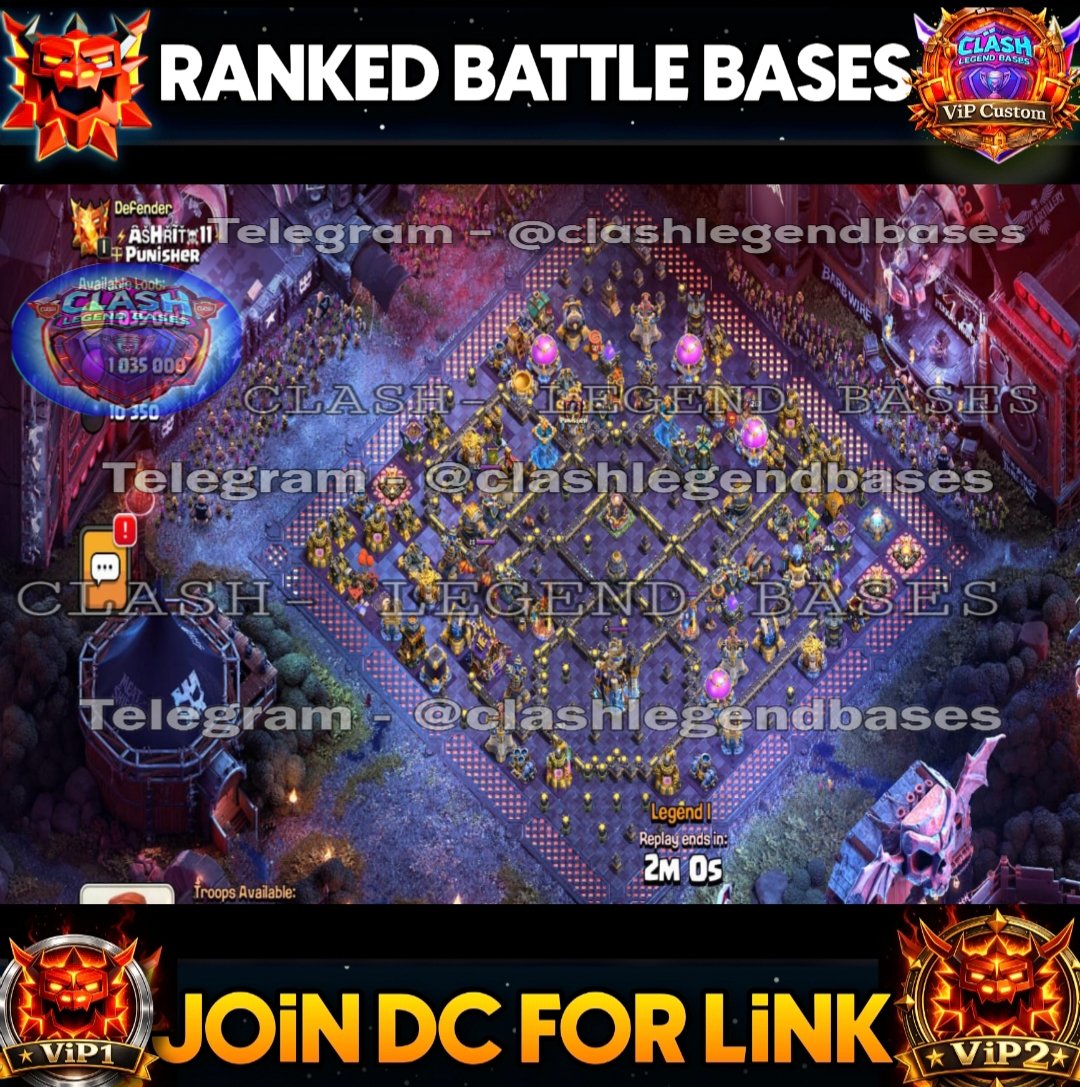 ClashLegendbase's tweet image. 💎 *Join Membership* / Monthly Basis 💎
For Link  👇 
Open ticket - discord.gg/clash-legend-b…

Become a member through *Discord:* 
discord.gg/APHUs28AyX

#ClashOfClans #ClashEsports #th17BaseLink #clashlegendbases