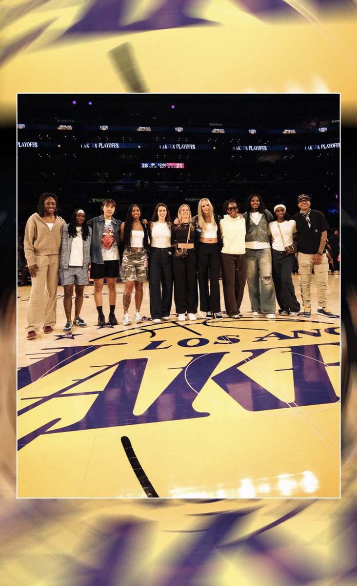 Sparks pulled up to support the <a href="/Lakers/">Los Angeles Lakers</a>. 💜💛