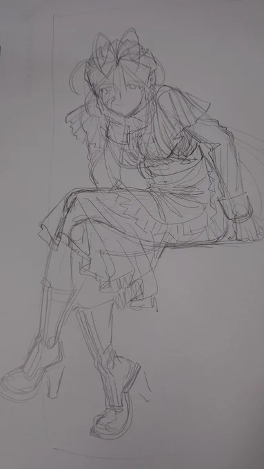 下描き