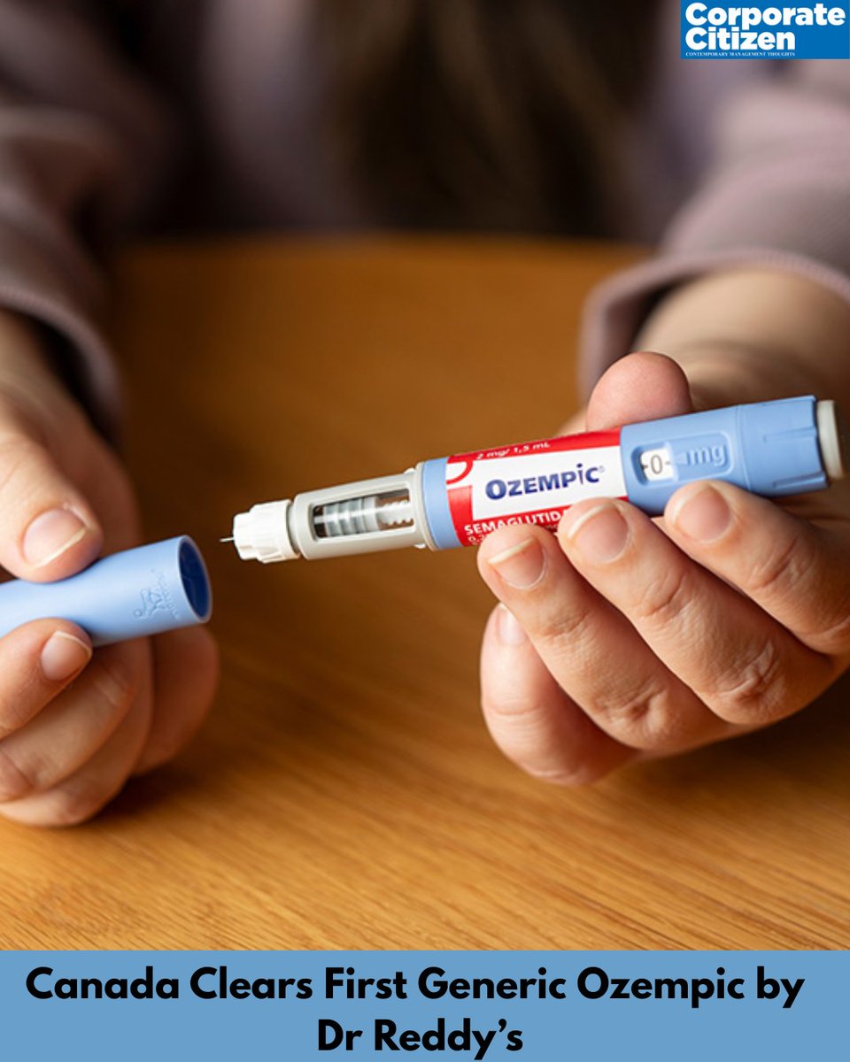 C_CMagazine's tweet photo. A cheaper Ozempic alternative just got approved
India’s Dr Reddy’s takes a big global leap as Canada clears the first generic version
This could change diabetes treatment worldwide

#Ozempic, #PharmaNews, #DrReddys, #Healthcare, #DiabetesCare, #GenericDrugs, #GlobalHealth, https://t.co/ZapzNdTyeE
