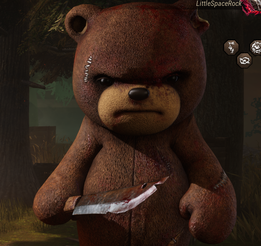 LittleSpaceRock's tweet photo. LIVE NOW with Twitch Drops! Make sure you stop by and get yours or naughty bear will be upset 😄
#dbd https://t.co/ZxTYMU3hNO