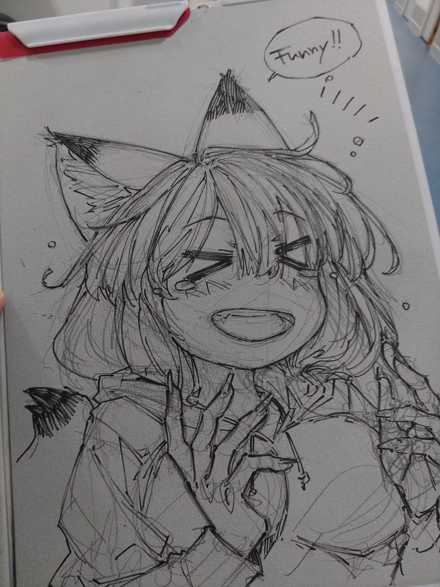 meiz_sandwich's tweet image. 子狐(爆笑)
#moeart #kawaiiart #traditionalart #linework #foxgirl #wipart