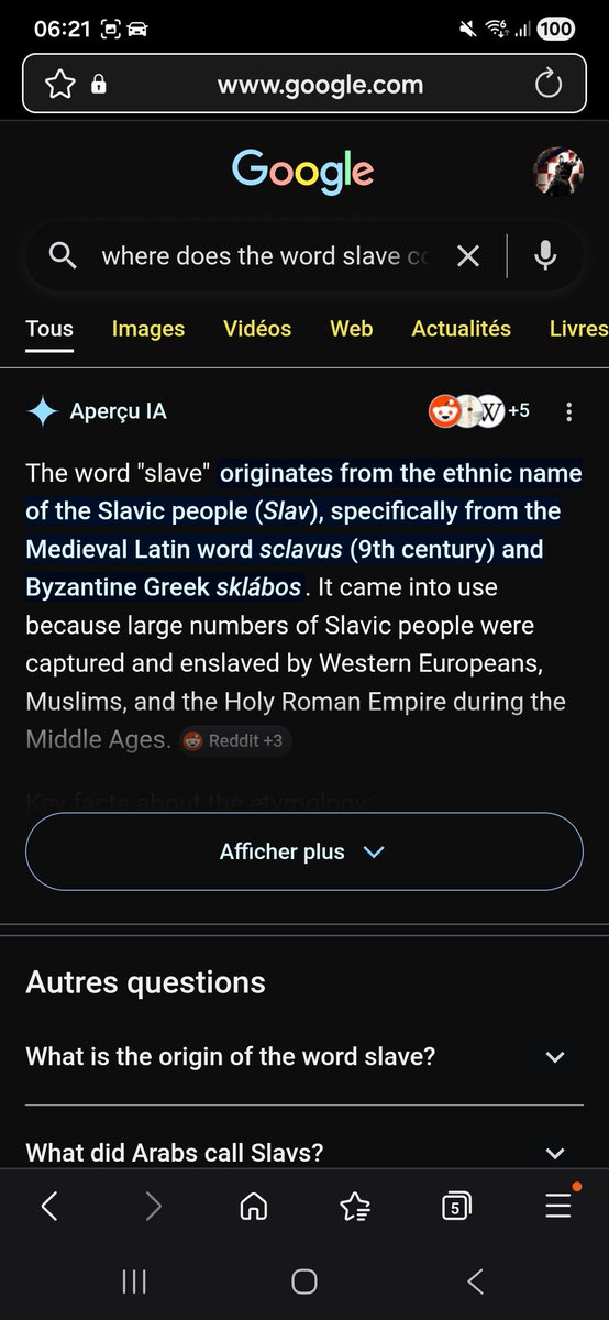 AnteRetem's tweet photo. @StarMcShaw @blaxrz @QroGomez @BlackBondPtv Yes they can, victimes of what? Slavery? Every culture and people of all colors were slave from someone at one point.
Were does the name slave come from?
Do you think white people where the first to take blacks has slaves?
Read books, stop using the pages to roll a joint. https://t.co/t4crdDqASo