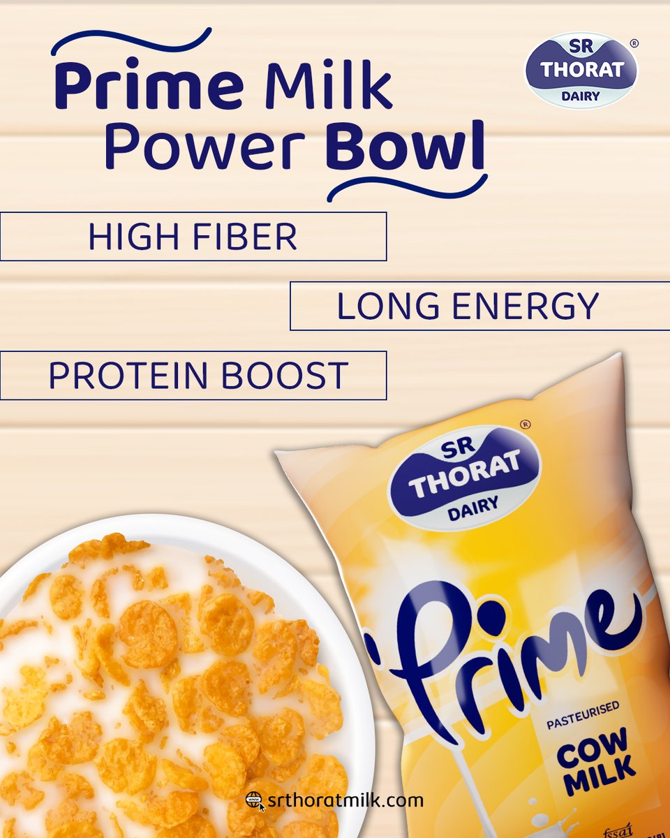 SRThorat_milk's tweet image. Fuel your morning with #PrimeMilk Power Bowl 🥣💪
High fiber. Protein boost. Long-lasting energy.
#HealthyBreakfast #EnergyBoost #Nutrition #MorningFuel #DairyGoodness