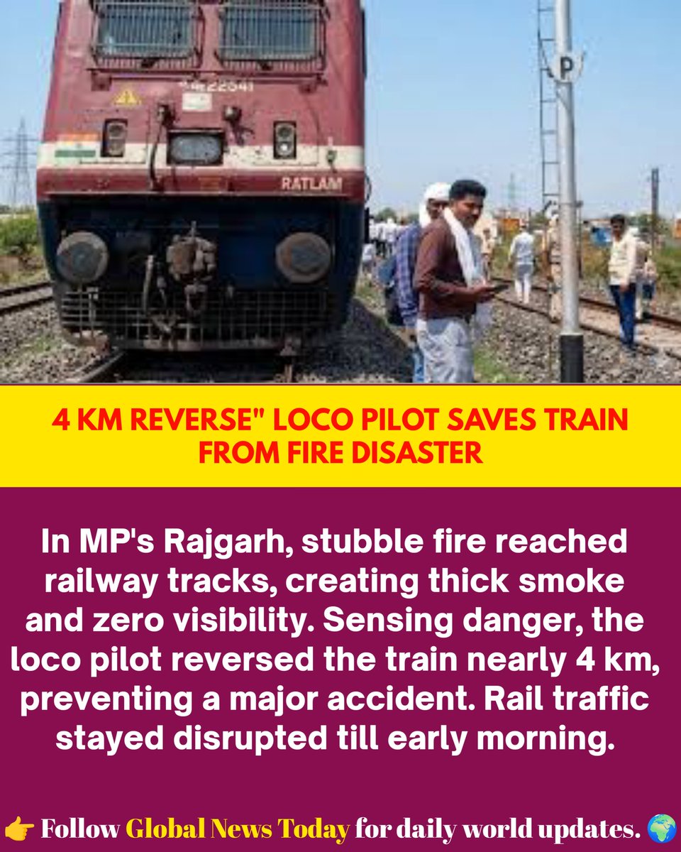 IndiaGrowthTech's tweet image. Loco pilot saves train 🚆

#IndianRailways #Hero #Safety #IndiaNews