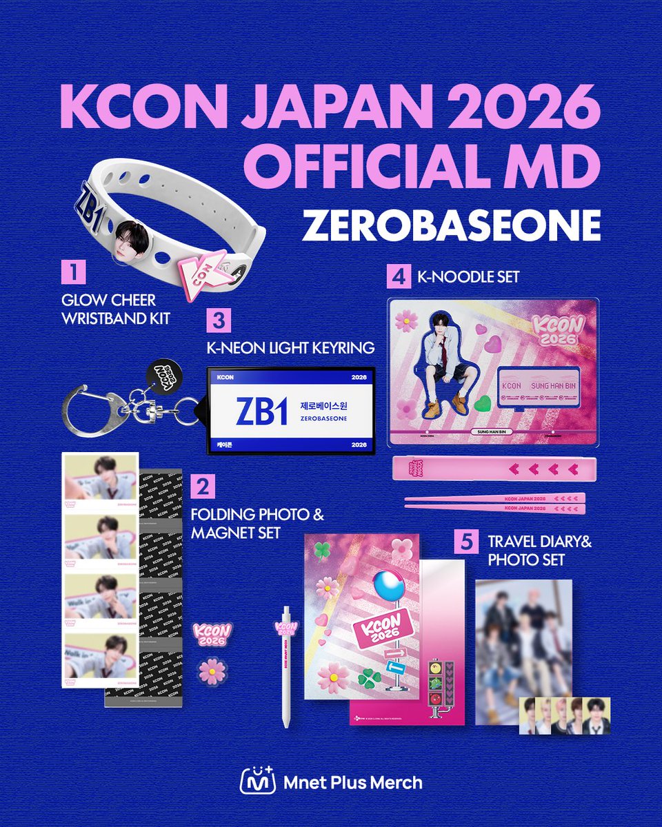 [#MM] #KCONJAPAN2026 ZEROBASEONE MD COLLECTION 👀

KCON JAPAN 2026에서 만나는
ZEROBASEONE 공식 MD 라인업✨

제로즈의 KCON을 더 특별하게 채워줄
다양한 아이템들을 한자리에 모았습니다🙌

지금 바로 𝗠𝗻𝗲𝘁 𝗣𝗹𝘂𝘀 𝗠𝗲𝗿𝗰𝗵에서
원하는 MD를 확인해보세요!
