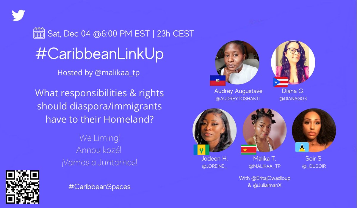 PonmKannel's tweet photo. We dreamed of a Caribbean United Nation. On our scale, we hosted spaces where we self-translated in FR/EN/CR/ES to +200 listeners

​Initiated by Audrey, @JuliaImanX &amp; me, and grew with @_DuSoir, @EritajGwadloup, Jodeen &amp; Maria. Still so proud of #CaribbeanLinkUp 🫶🏾✨ 590🇭🇹🇵🇷🇱🇨🇻🇨 https://t.co/jpMI7yQx7k
