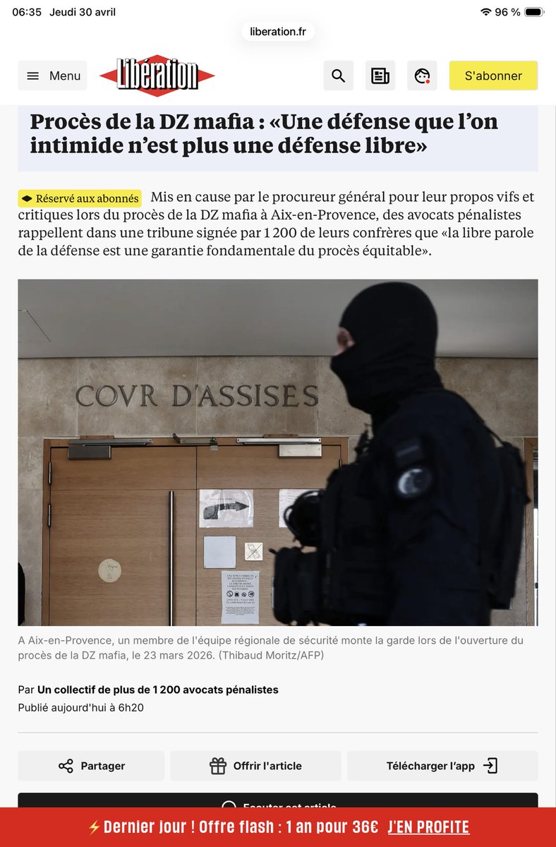 Plus de 1.200 Avocats pour une Défense Libre!
