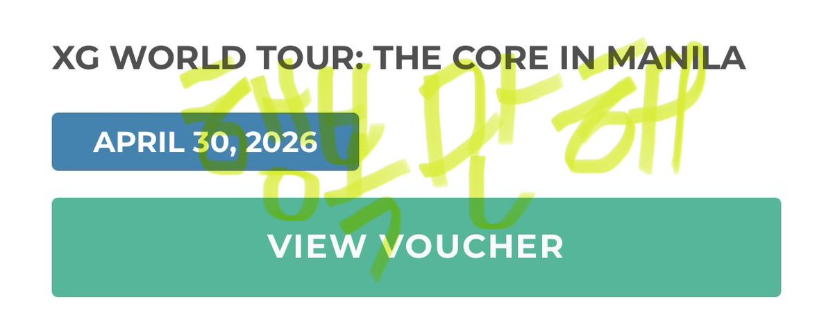 haengbokmanhae's tweet photo. AAAAHHH TICKET SECURED CUTIE 🥰 

@dokdoie LETSGOOOOO!!!!!

SEE YOUUUUU XG!!!!!

#XG #ALPHAZ 
#XG_TheCoreAsiaTour
#XG_TheCoreInManila2026 https://t.co/WBxop5rNKd