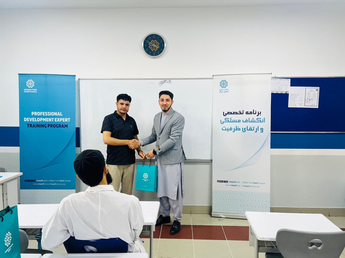 AfganTurkMaarif's tweet image. The teachers of Afghan-Turk Maarif Schools Kabul Primary, who actively and excellently participated in the specialized professional development program, were appreciated and acknowledged by the #Professional Development Department of the  Turkish Maarif Foundation in #Afghanistan