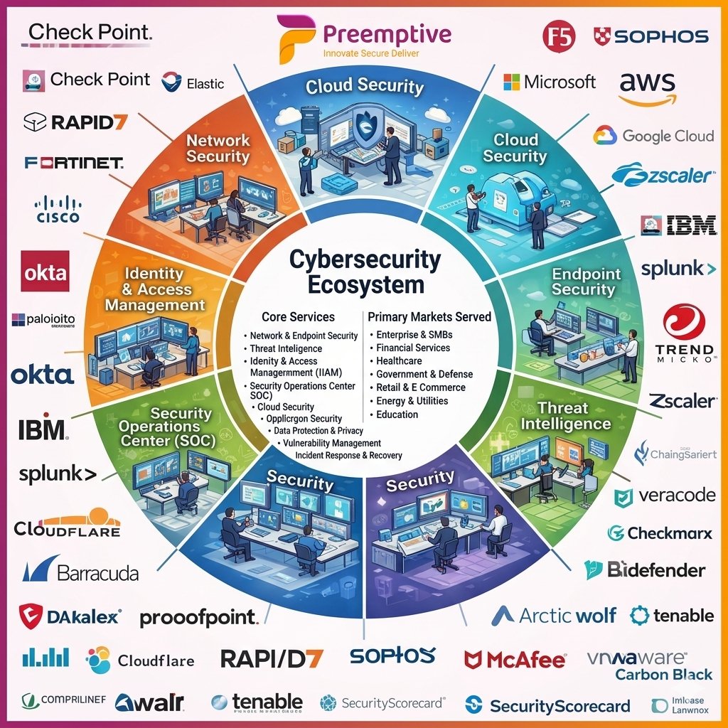 Preemptive16's tweet photo. 🔐 Cybersecurity Ecosystem for total business protection! ☁️🖥️🚨 #CyberSecurity #CloudSecurity https://t.co/WZqZ1ceHOo