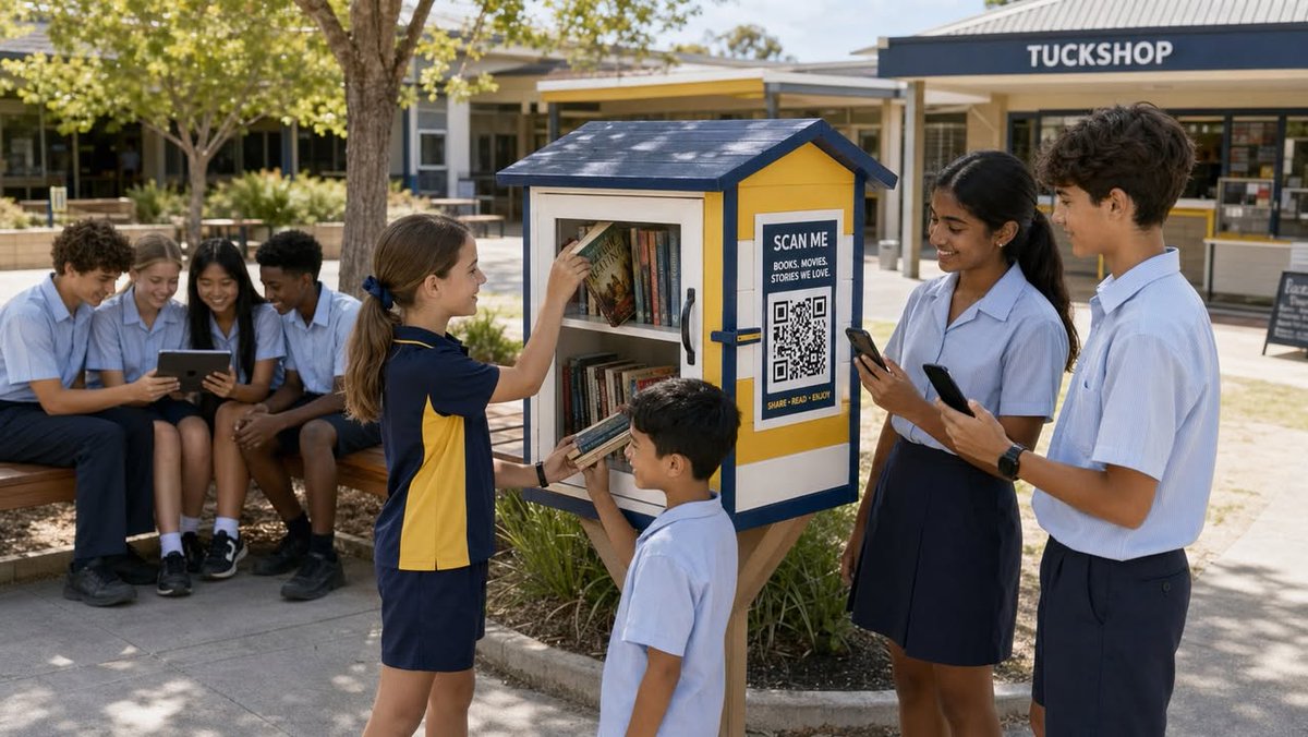 FSI_PTYLTD's tweet image. Seen those “take a book, share a book” boxes around town? Your next library weed could seed one at your school gate or tuckshop. We’ve even put together a simple blueprint schools can use to build their own. Comment COMMUNITY LIBRARY for the plans. 

#schoollibrary #books #kids