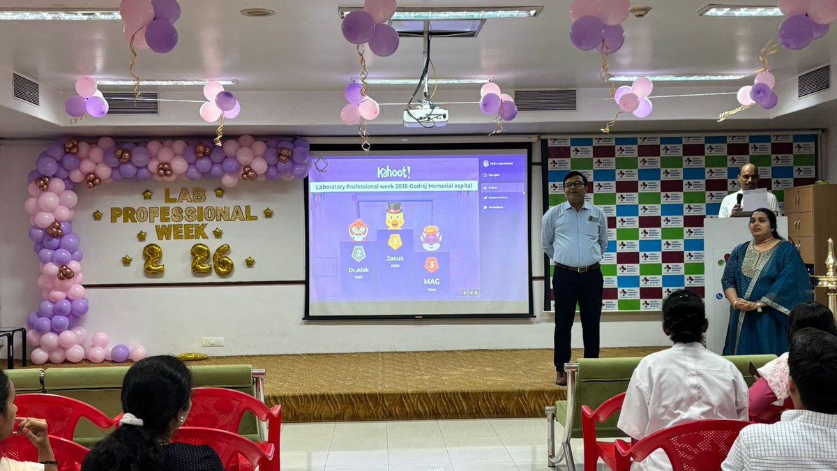 Godrej_Hospital's tweet photo. Celebrating the backbone of diagnostics 🧪✨
On 28th April, we marked Lab Professionals Week with a perfect blend of learning and fun engaging competitions, interactive sessions, and moments of team spirit.
Happy Lab Professional Day
#LabProfessionalsWeek #HealthcareHeroes https://t.co/ekyRuAP8Ct