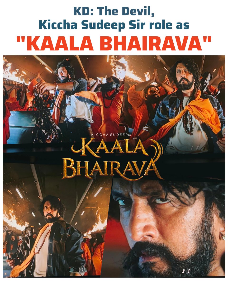 ssparishattu's tweet image. KD: The Devil, Kiccha Sudeep sir role as Kaala Bhairava..

@KicchaSudeep 🔥😎

#kichchasudeep #kaalabhairava #KDMovie